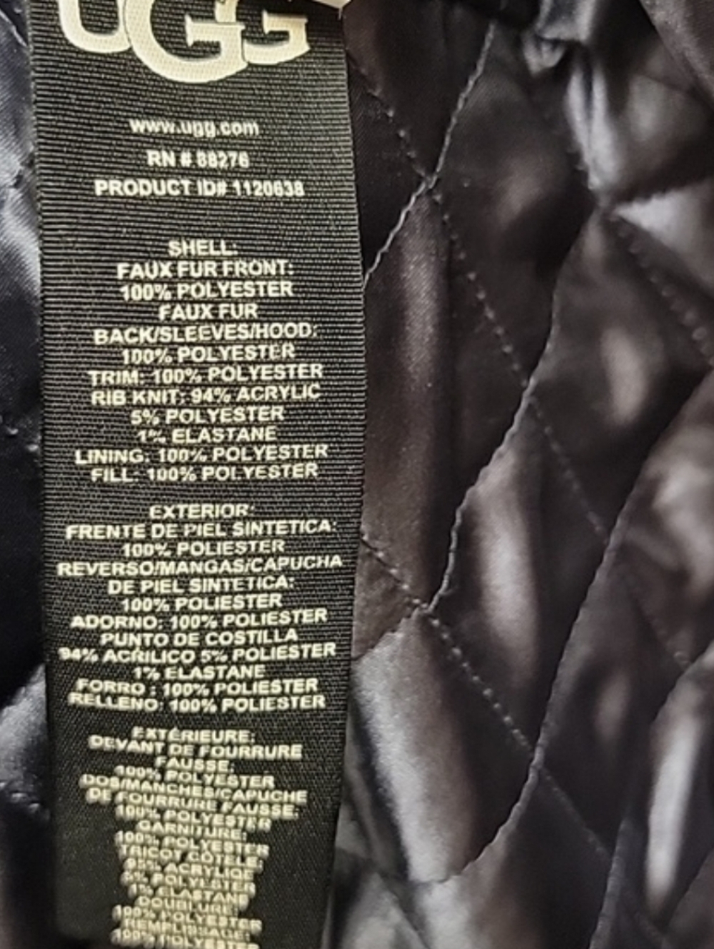 NWOT UGG Two-Tone Hooded Letty Sherpa Multi Block XL Coat - Picture 5 of 12